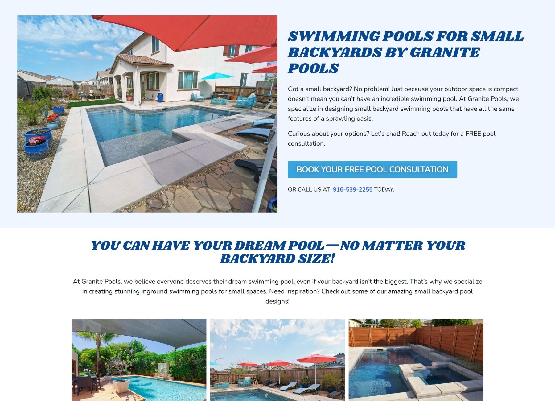 Granite Pools Web Design Case Study (1)