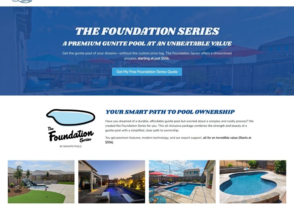 Granite Pools Web Design Case Study