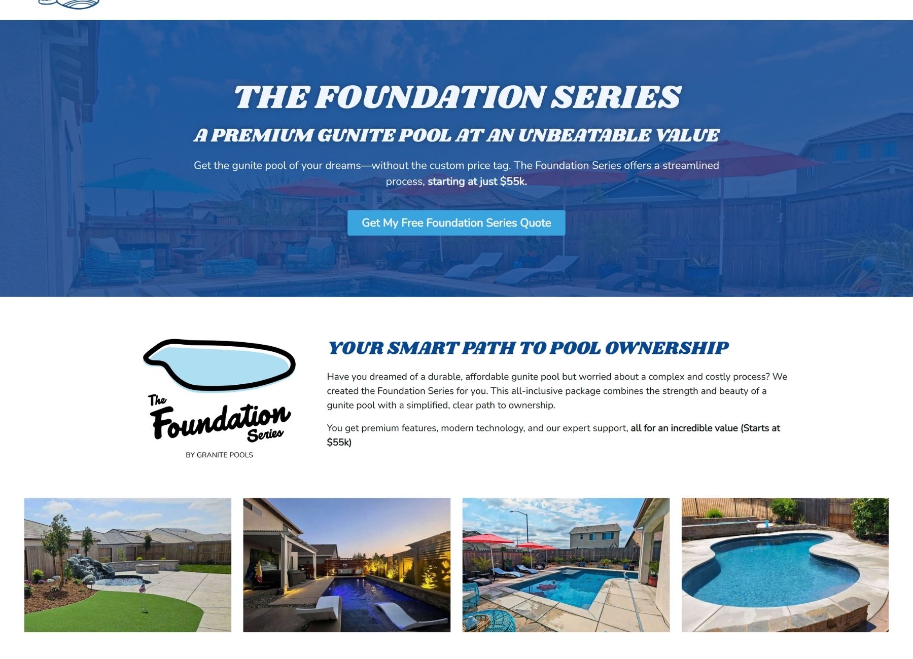 Granite Pools Web Design Case Study